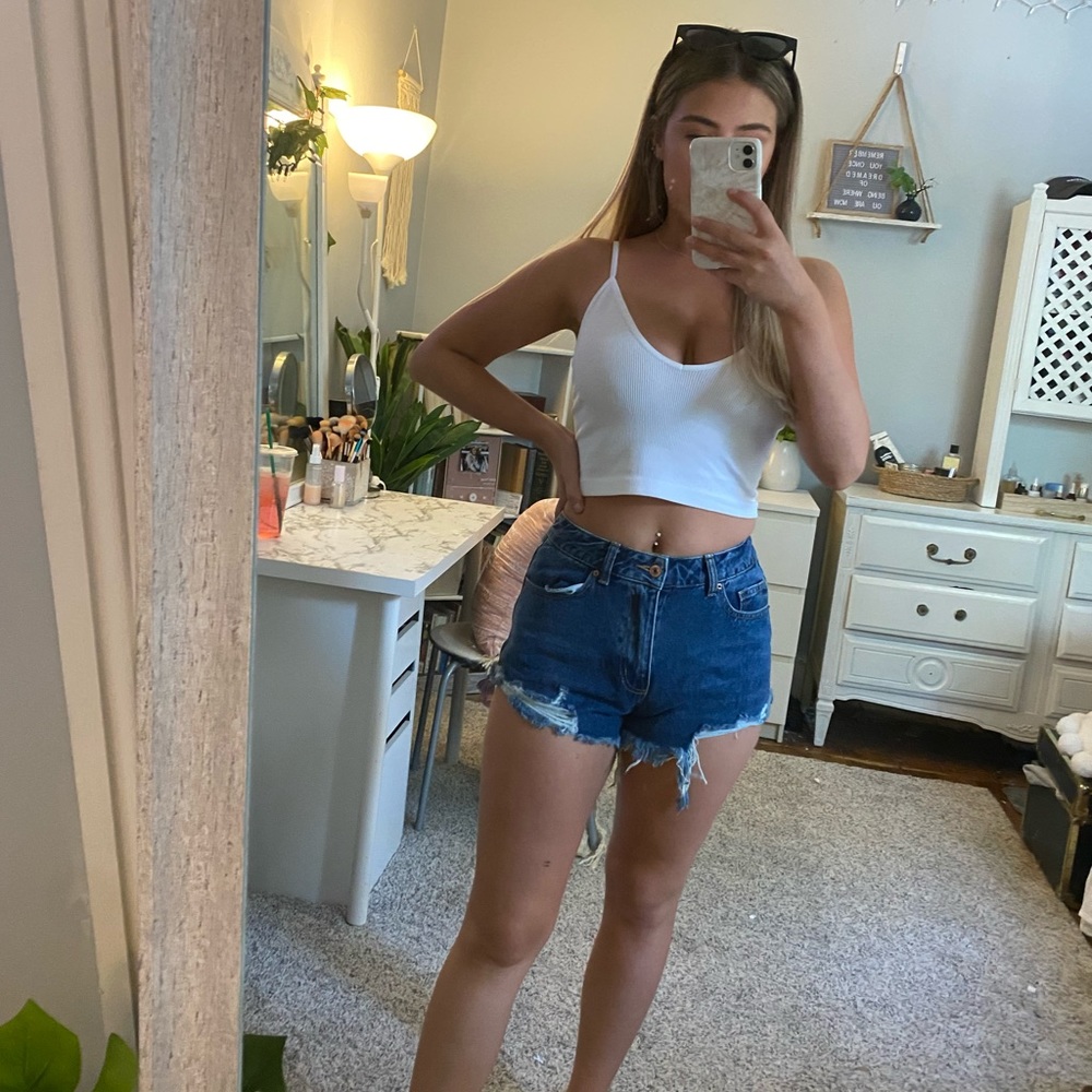 High Waist Jean Shorts